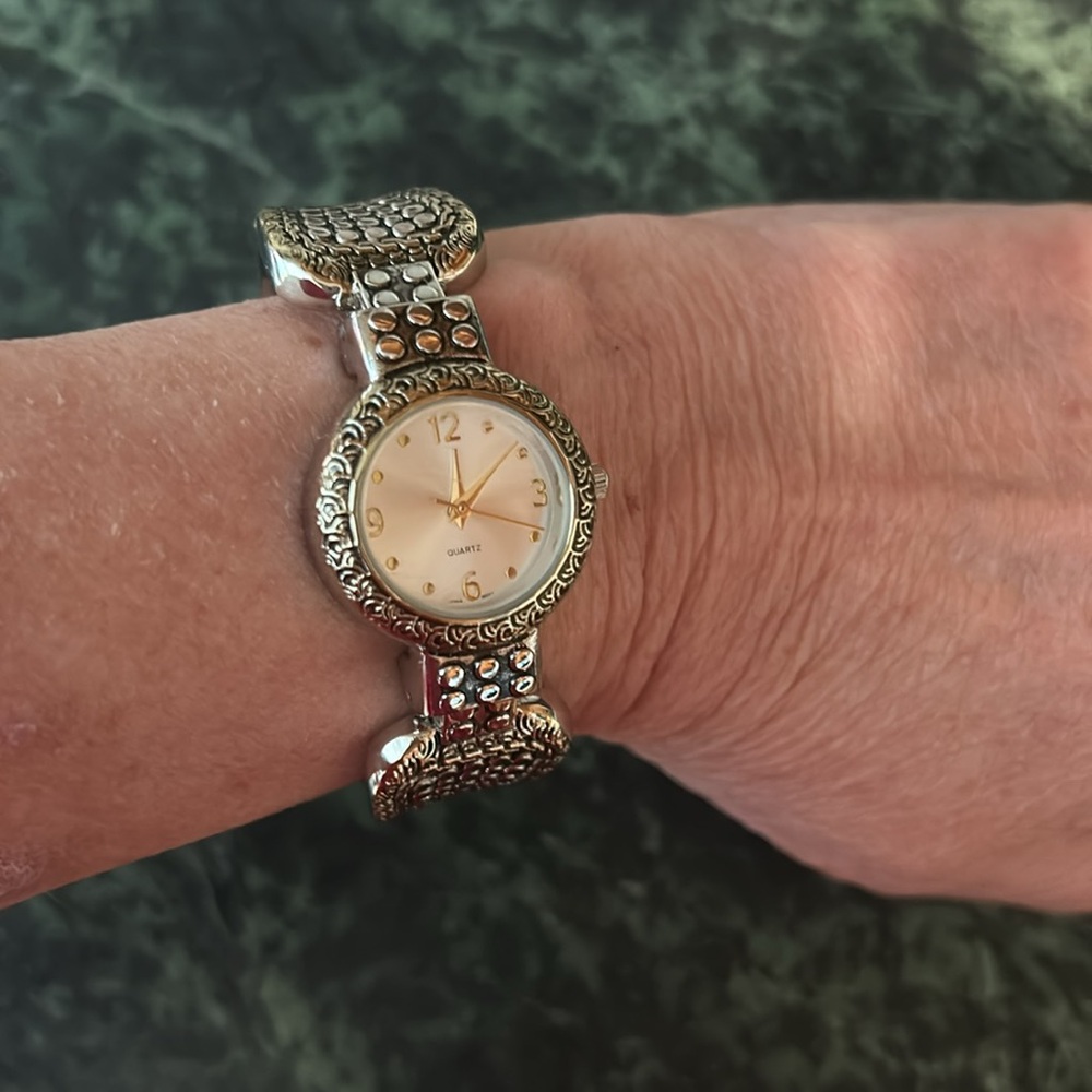 NWT Chico’s silver/gold tone bracelet watch